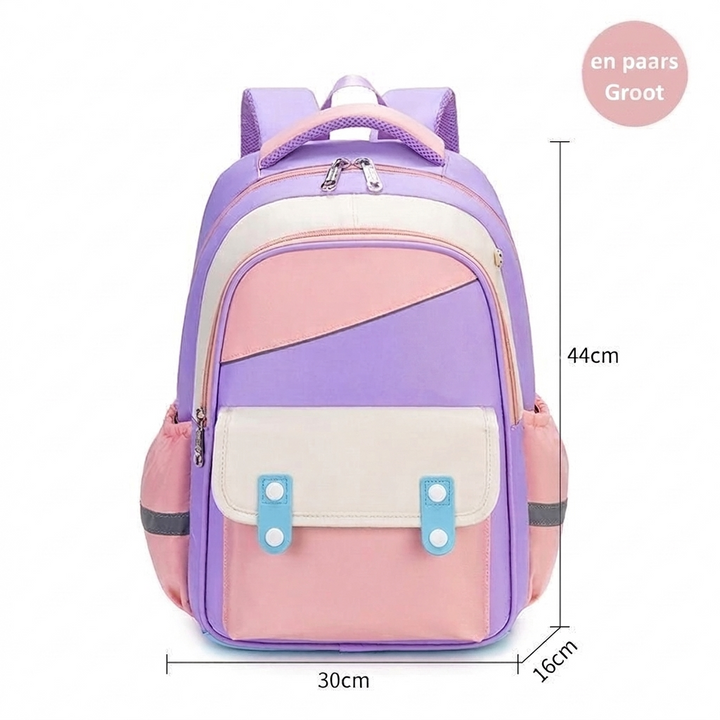 Comfortabele en ruime kinderrugzak, perfect voor school en uitstapjes. Praktische schooltas voor alle basisschoolkinderen.