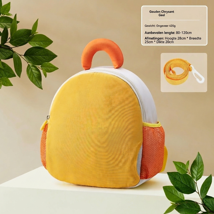 Meisjes minirugzak met kleurrijke cartoonprint, schattig en compact voor kinderopvang of uitstapjes.