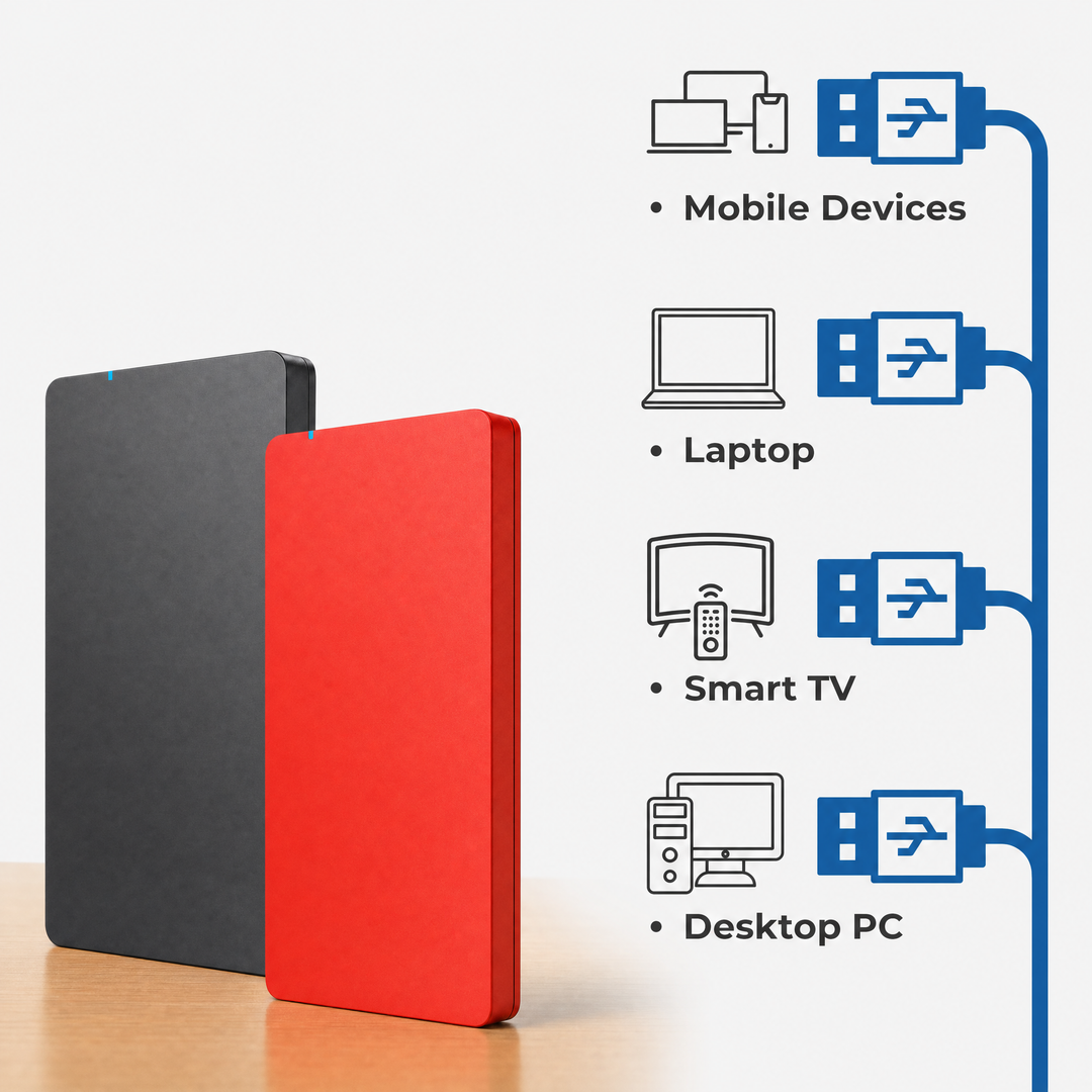Ultrasnelle externe SSD met USB 3.1 voor razendsnelle bestandsoverdracht en efficiënte data backup.