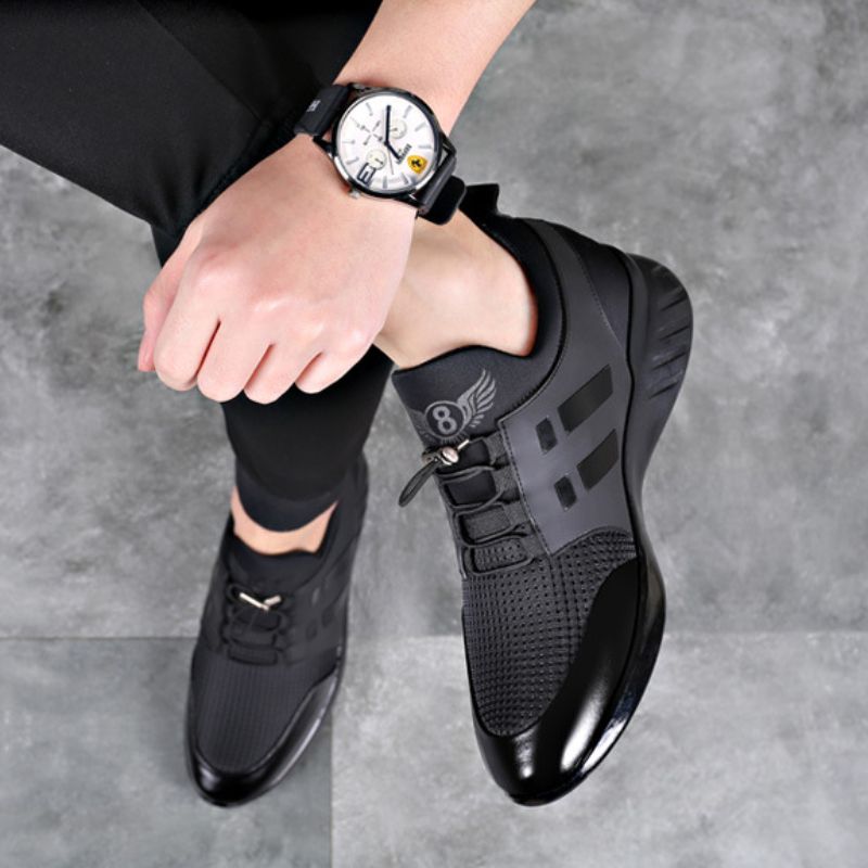 Allround zwarte high-top herensneakers: comfortabel, sportief en modern voor een complete look.