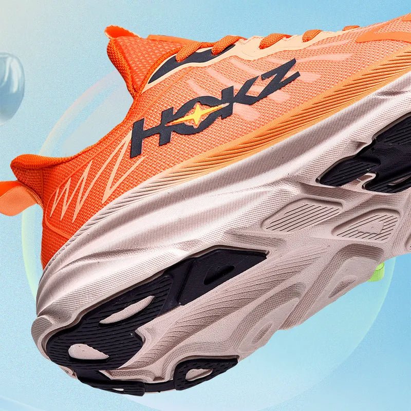 Comfortabele unisex hardloopschoenen met verstevigde hielkap en responsieve zool voor extra stabiliteit.