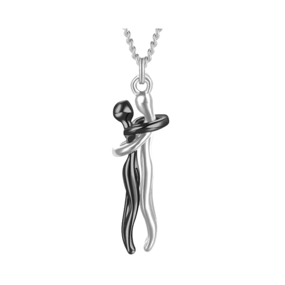 Valentijnsdag cadeau: een prachtige HugNecklace liefdesketting in goud voor hem en haar.