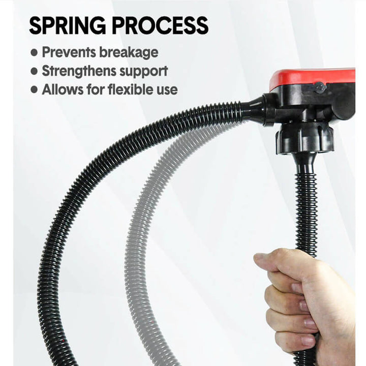 Complete set elektrische brandstofpomp met slangen voor universeel overpompen van diesel en benzine.