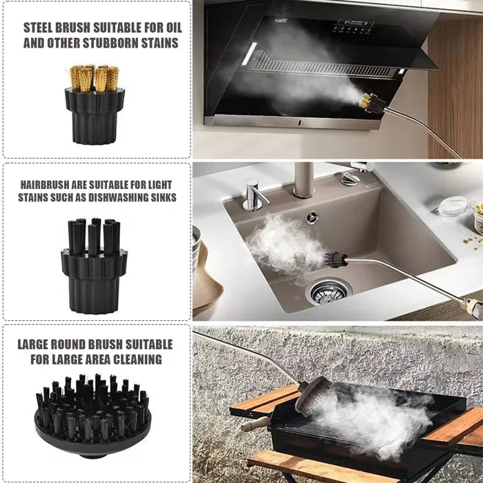 Draagbare hogedruk stoomreiniger 2500W voor effectieve, hygienische reiniging van vloeren en meubels.