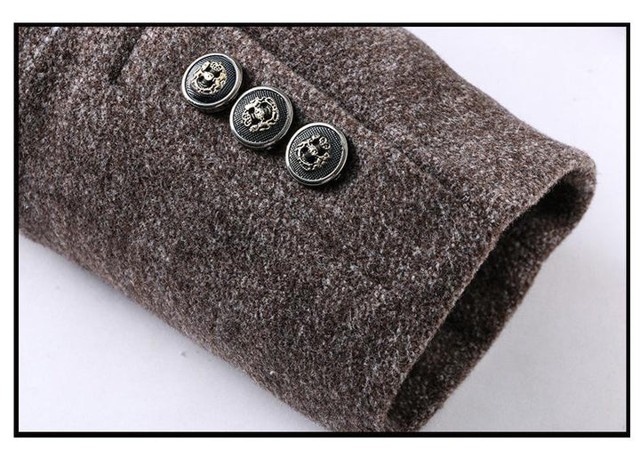 Heren herfst/winterjas, stijlvolle overjas, enkelvoudige sluiting, essentiële bovenkleding voor de moderne man.