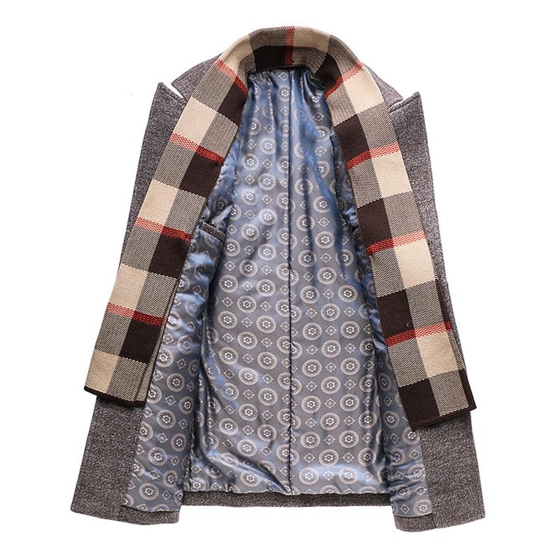 Heren elegante winterjas, stijlvolle mantel met enkelvoudige sluiting, perfect voor koude dagen.