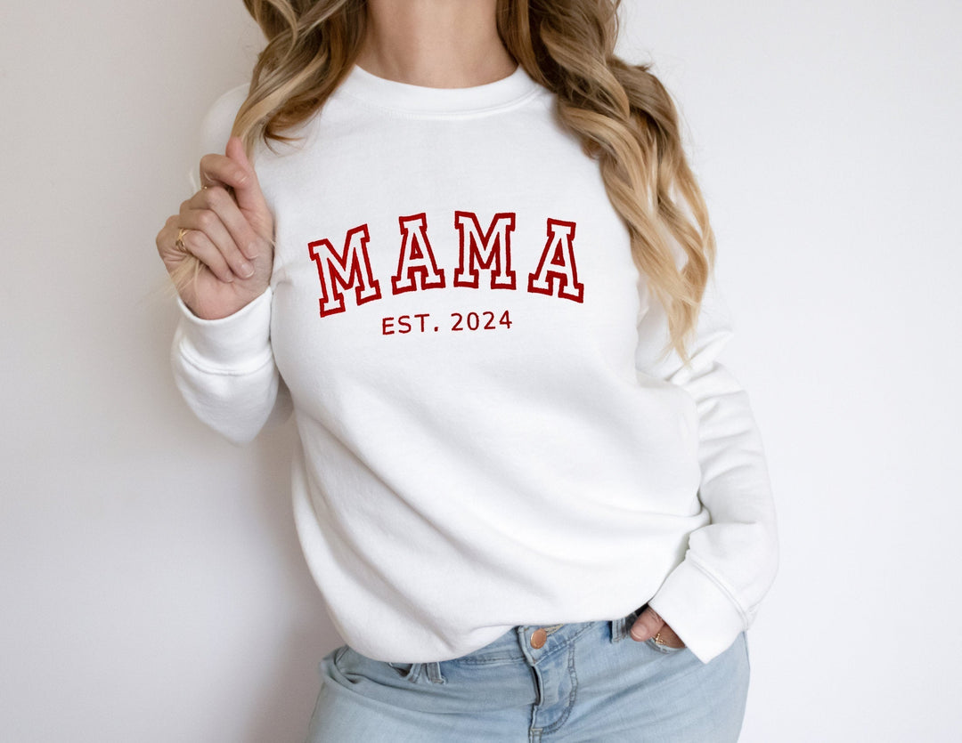 Gepersonaliseerde unisex sweater met geborduurde namen. Perfect voor Moederdag of Valentijn.