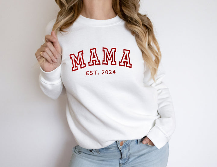 Gepersonaliseerde unisex sweater met geborduurde namen. Perfect voor Moederdag of Valentijn.