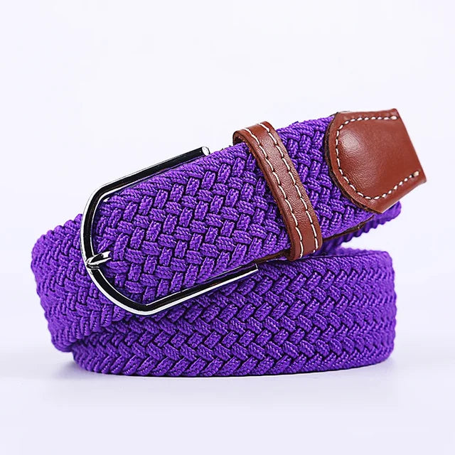 Grijze comfortabele stretchriem, imitatieleer, unisex, voor dagelijks comfort.