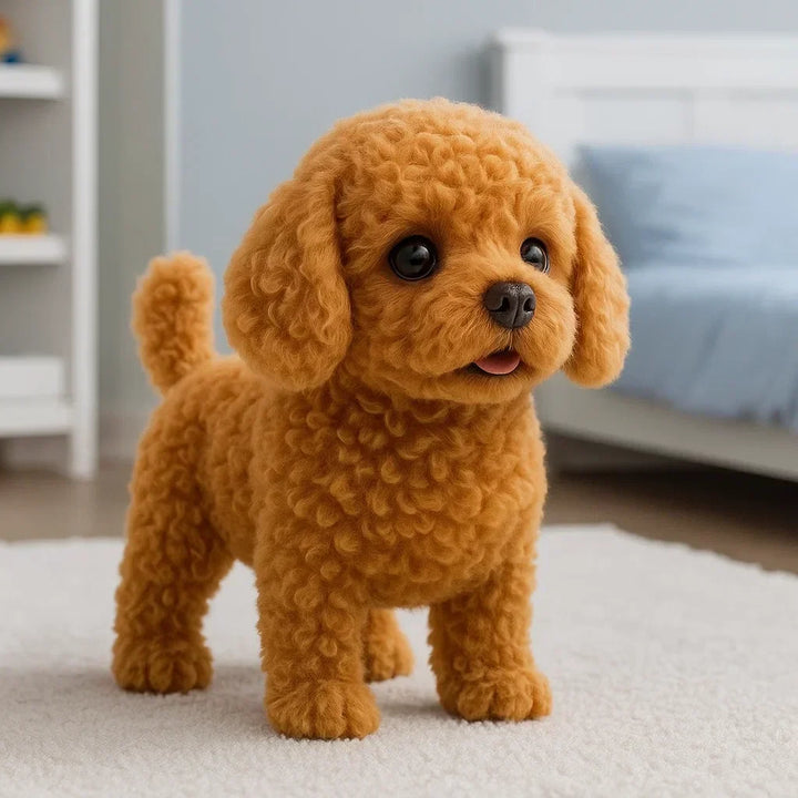 Interactieve pluche hond, realistisch en zacht, een knuffelbaar unisex speelgoed voor uren speelplezier.