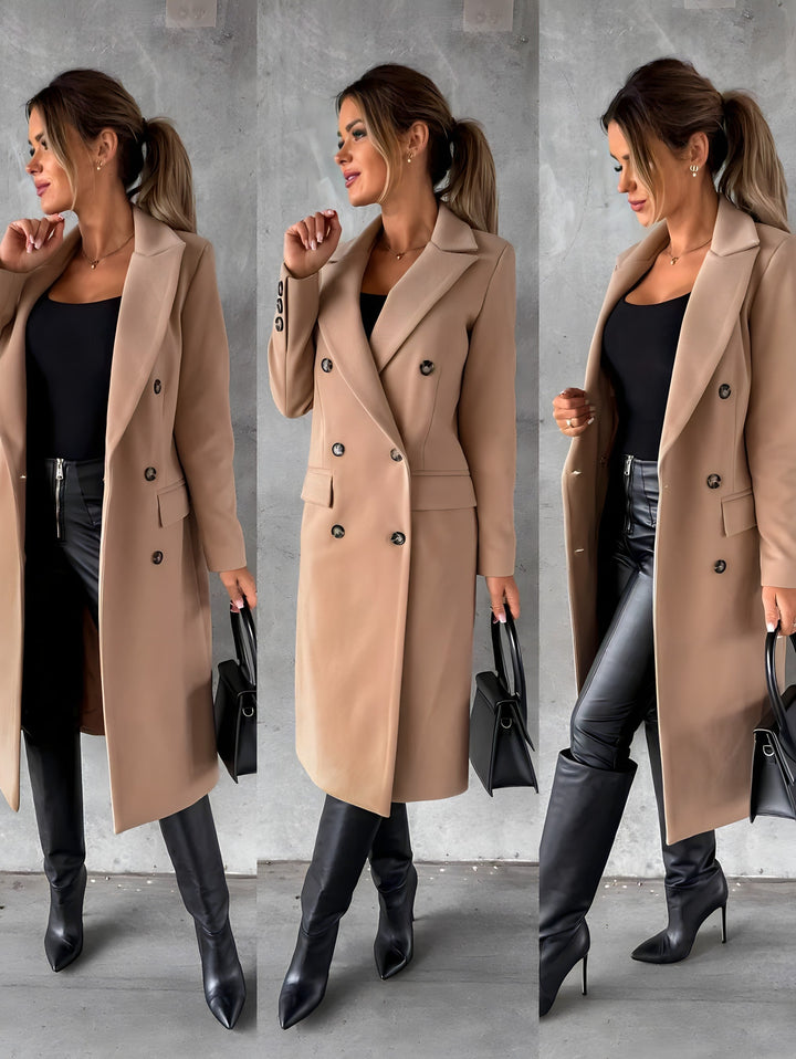 Dames mantel, tijdloos en elegant, perfect te combineren met diverse outfits.