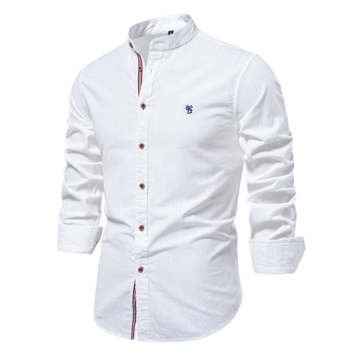 Comfortabel heren overhemd met lange mouwen en regular fit, ideaal voor dagelijks gebruik of kantoor.