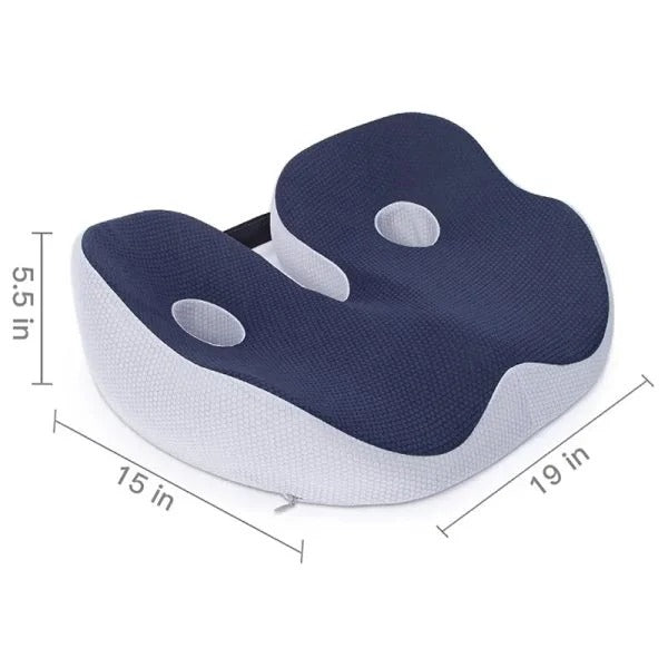Hoogwaardig traagschuim zitkussen dat zich vormt naar uw lichaam voor comfort en ondersteuning van de rug.