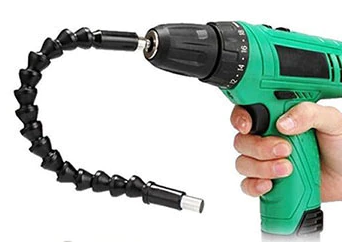 Flexibel boorhulpstuk voor moeilijk bereikbare plekken. Ideaal doehetzelf gereedschap voor klussen en efficiënt schroeven draaien.