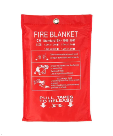 Universele blusdeken voor snelle brandbestrijding thuis. Essentieel voor keukenbrand preventie en woningveiligheid.