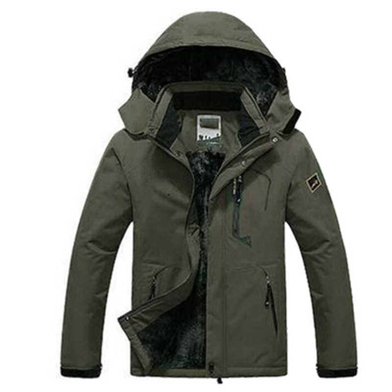 Heren waterdichte winterjas met capuchon, ideaal voor koud weer en regen. Warme buitenjas voor mannen.