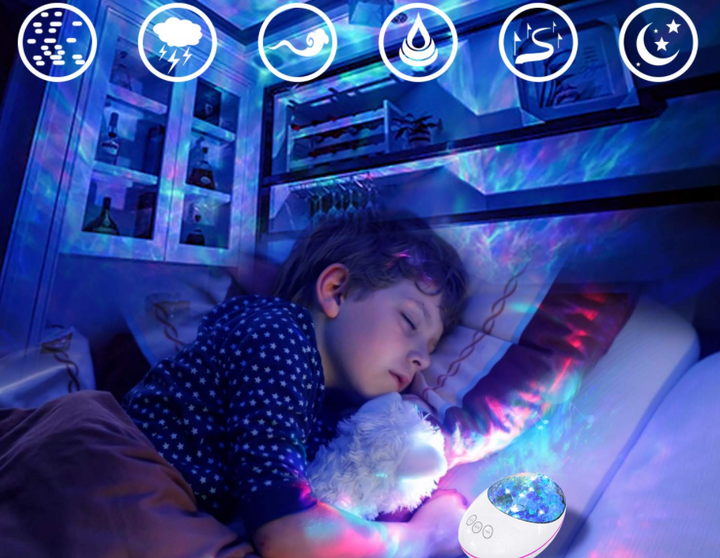 LED oceaan projector voor ontspanning, ideaal als nachtlampje of sfeerverlichting in elke kamer.