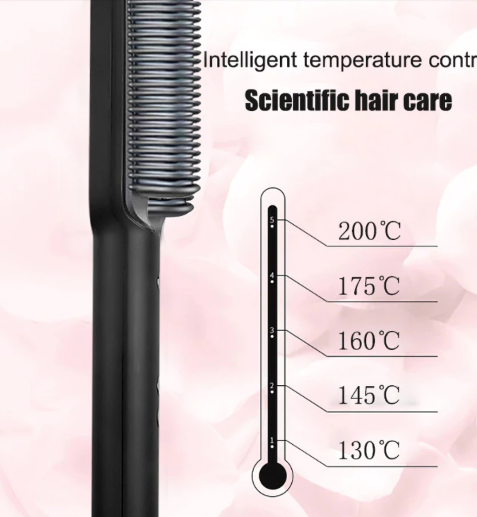 Haarborstel met stijltangfunctie: moeiteloze gladde haarstyling voor dames, veilig en efficiënt.