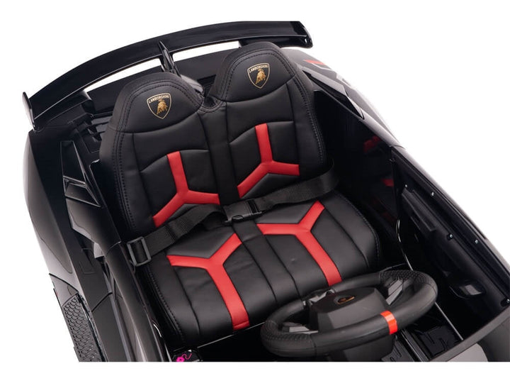 Luxe tweezitter Lamborghini Veneno accu auto, 12V, grijs, perfect voor jonge chauffeurs.