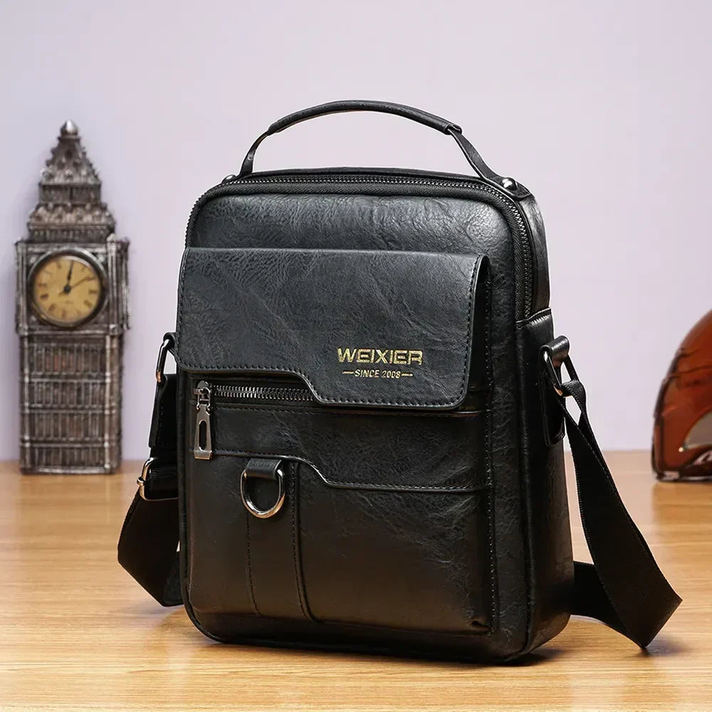 Hoogwaardige leren dames tas, comfortabel te dragen als crossbody of schoudertas.