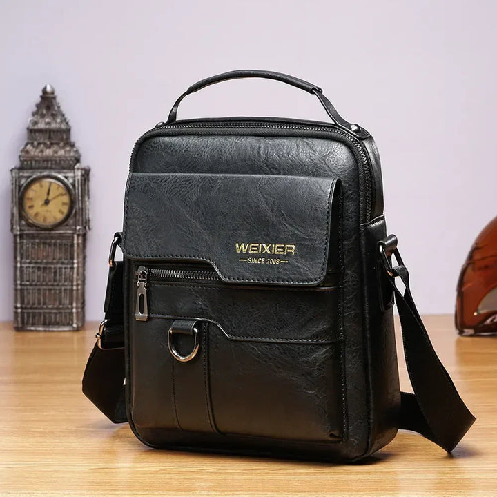 Hoogwaardige leren dames tas, comfortabel te dragen als crossbody of schoudertas.