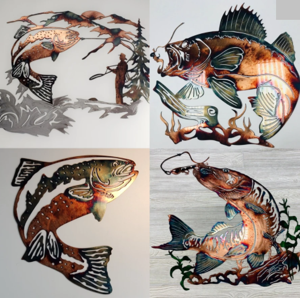 Moderne metalen wanddecoratie. Stijlvolle wandkunst voor interieur. Decoratieve muurdecoratie design.