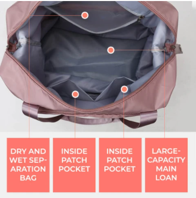 Handige handbagage reistas, voldoet aan luchtvaartnormen, perfect voor snelle trips.