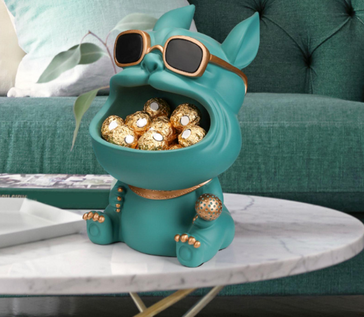 Leuke hars dieren opberger: handgemaakt ornament, ideaal als speelse huisdecoratie voor elke ruimte.