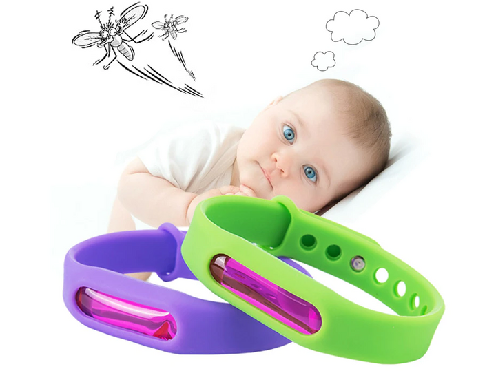 Duurzame siliconen muggenarmband voor kinderen. Waterdichte afweer, ideaal voor avonturen in de buitenlucht.