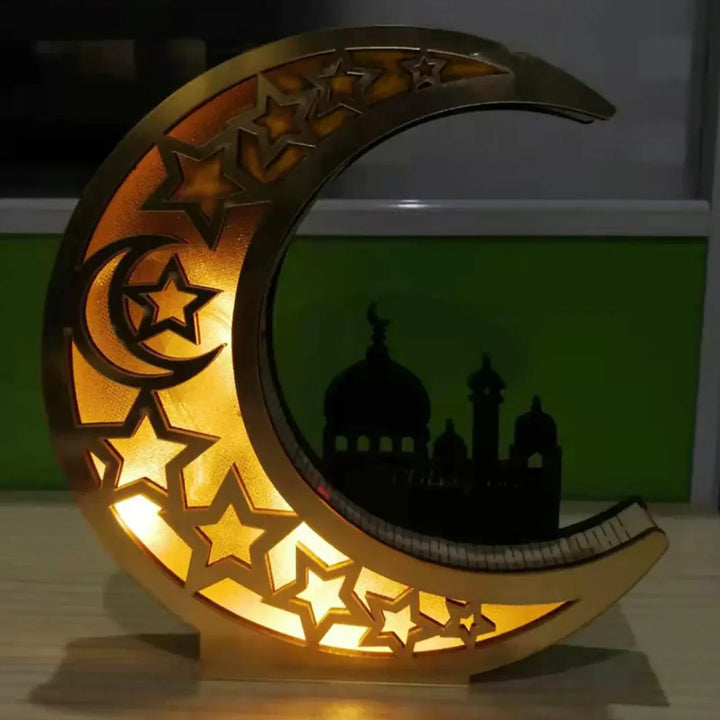 Maanvormige LED lamp als sfeerlicht voor slaapkamer of woonkamer. Perfect nachtlampje en woondecoratie.