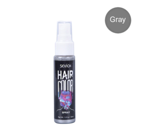 Voor en na: snelle tijdelijke kleurverandering met deze eenvoudig te gebruiken unisex haarkleur spray.
