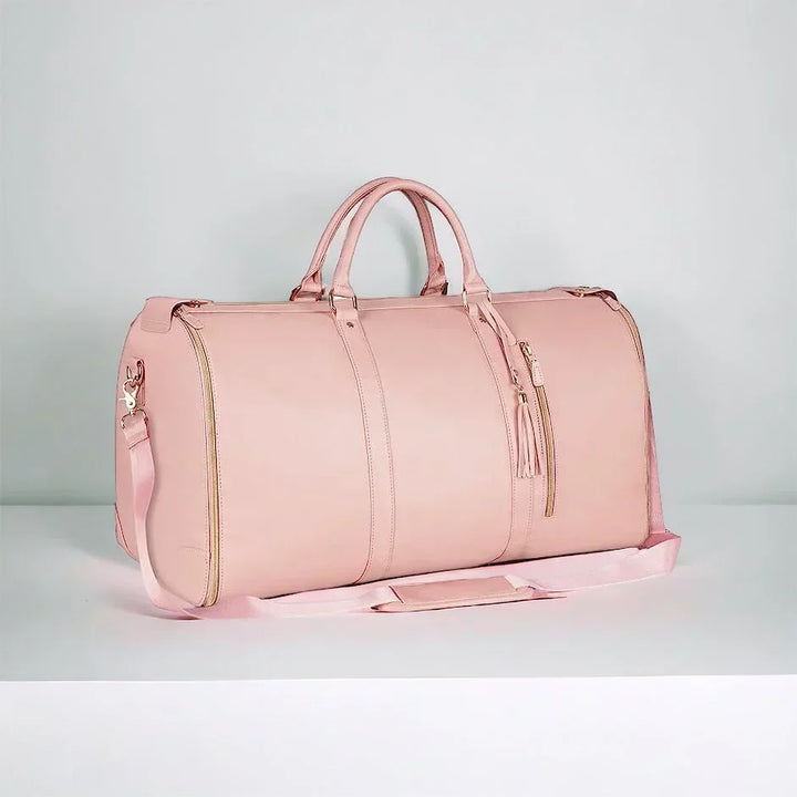 Compacte 2-in-1 dames reistas Isabelle. Ideale kledingzak en duffelbag voor kreukvrije handbagage.