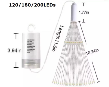 Decoratieve LED vuurwerklampen voor feestelijke verlichting. Geschikt als binnen- en buitenlamp.