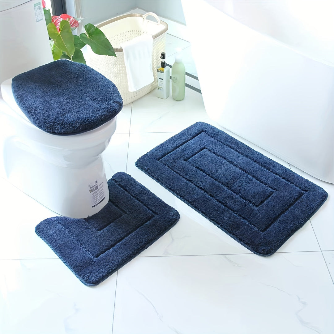 Hygiënische badkamermat set, sneldrogend en wasbaar. Zachte antislip matten voor optimaal comfort.