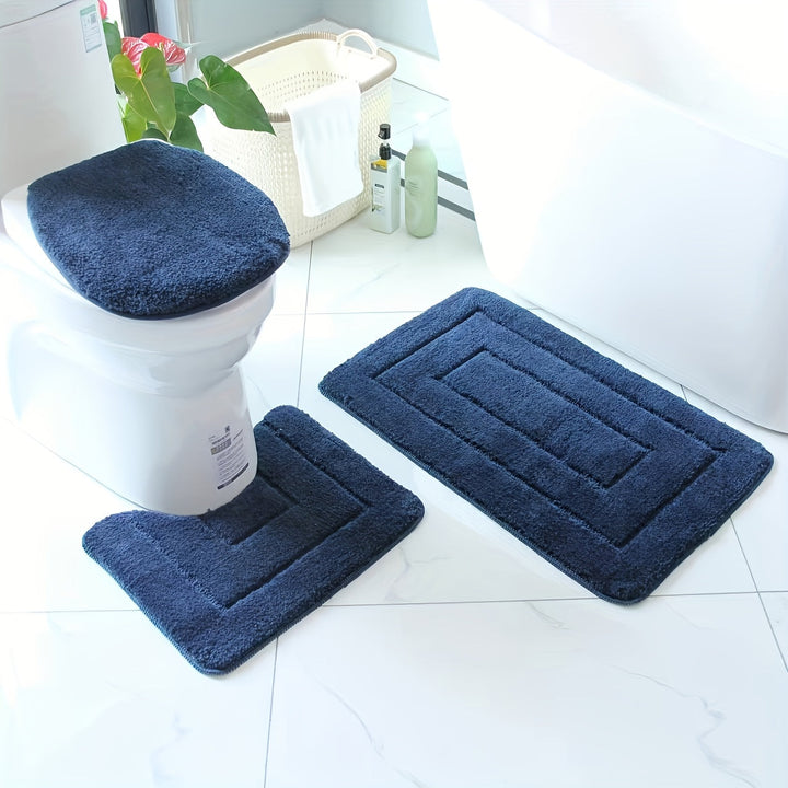 Hygiënische badkamermat set, sneldrogend en wasbaar. Zachte antislip matten voor optimaal comfort.