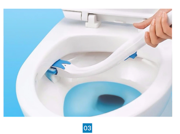 Set wegwerp toiletborstels voor moeiteloze hygiënische reiniging van het toilet in elk huishouden.