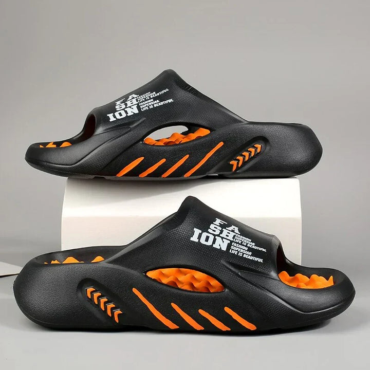 Sportieve Quentin herenslippers, modern design, ultiem comfort voor zomerse dagen.