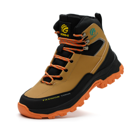 Dames high-top snowboots met warme voering, antislipzool en verstelbare gespen voor winterse wandelingen.