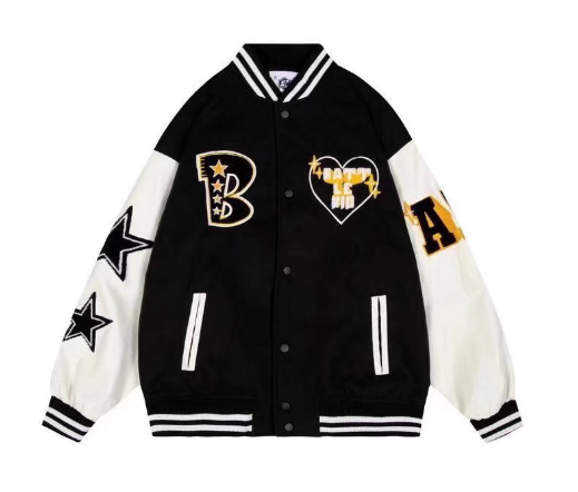 Heren baseball jack, veelzijdige warme bovenkleding voor een comfortabele en stoere Amerikaanse stijl.