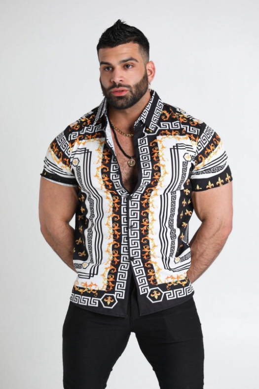 Fabian heren zomeroverhemd met uniek patroon, stijlvol en trendy. Ideaal voor zonnige dagen en casual zomerkleding.