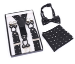 3-delige set - Zwart Wit Gestipt