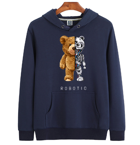 Comfortabele en warme heren teddy hoodie, perfect als sweatshirt voor koude winterdagen en relaxte momenten.