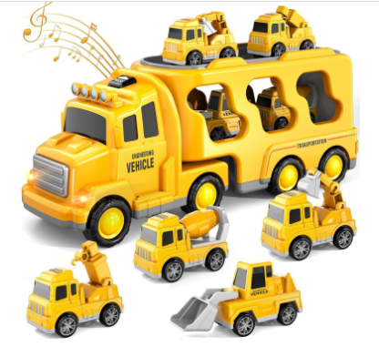 Grote speelgoed transportwagen met licht & geluid, de perfecte aanvulling op elke speelgoedcollectie.
