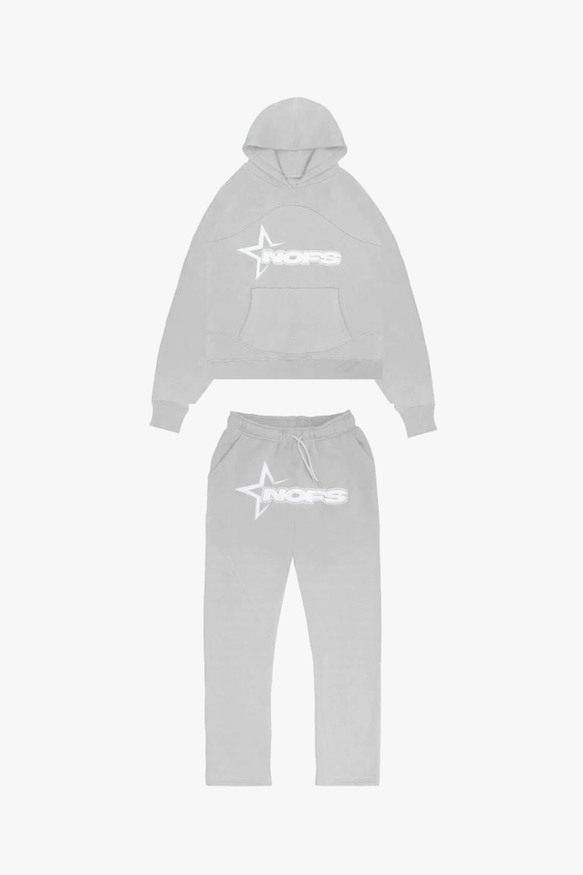 Veelzijdig lila uniseks joggingpak Nova met hoodie, zowel sportief als casual te dragen.