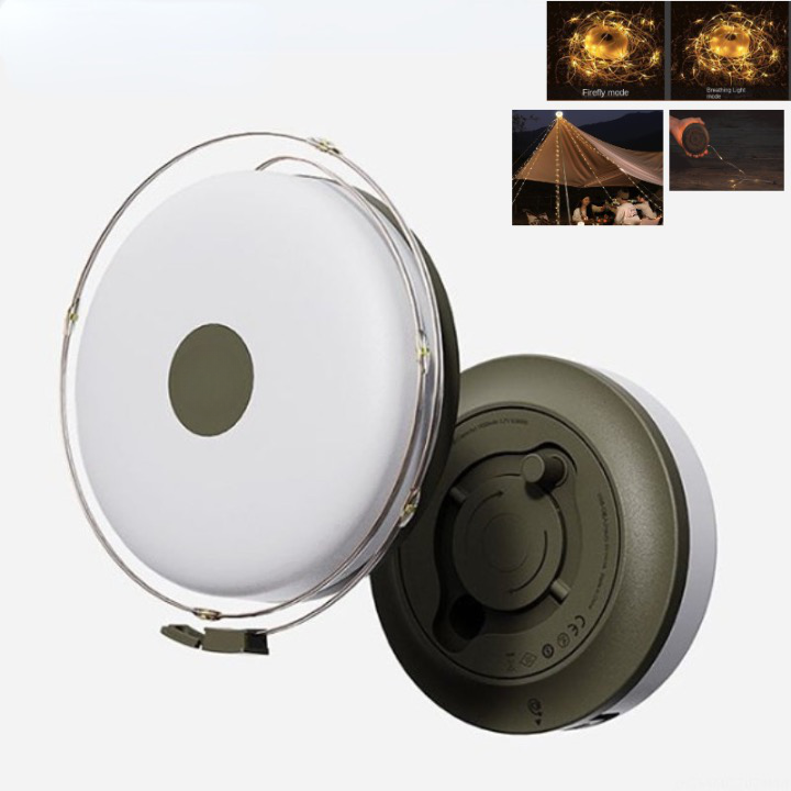 Draagbare oplaadbare LED sfeerlamp, ideaal als binnenverlichting, buitenlamp of campingverlichting voor gezellige sfeer.