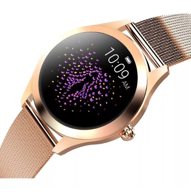 Luxe smartwatch voor vrouwen met helder touchscreen, hartslagmonitor en slimme notificaties, ideaal voor een actieve levensstijl.