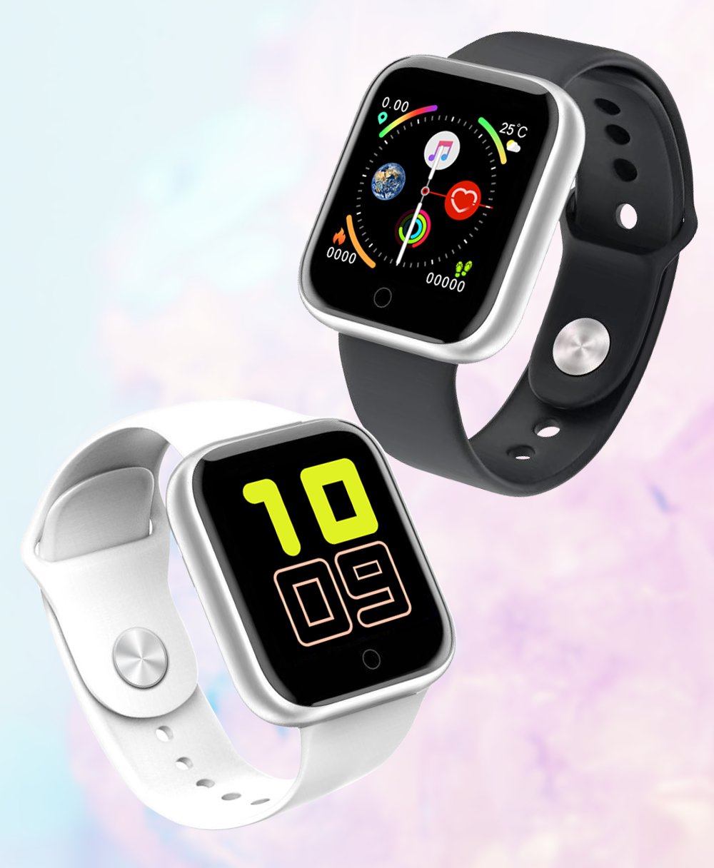 Digitale smartwatch met meldingen van smartphone via Bluetooth, handig voor oproepen en berichten.