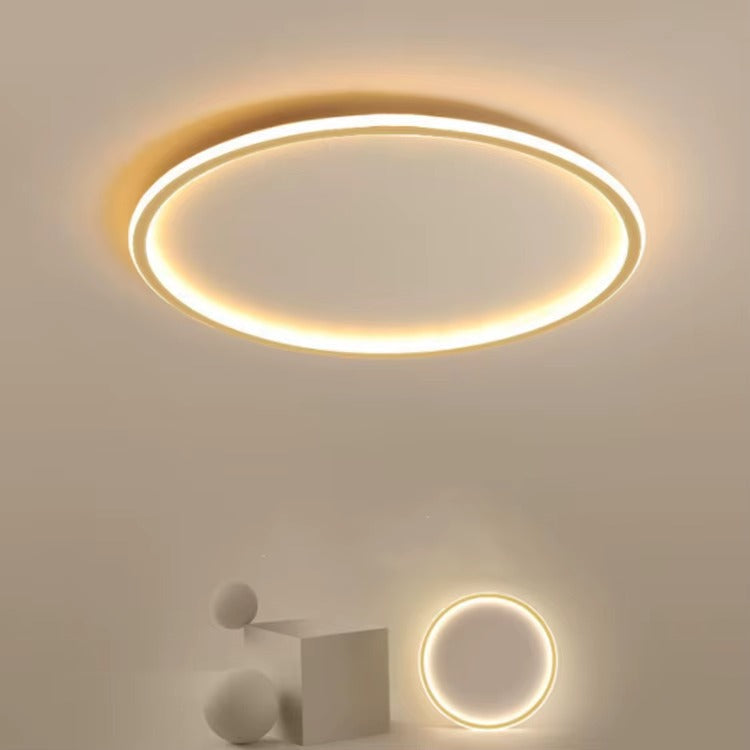 Moderne ronde LED plafondlamp, ideaal voor minimalistisch interieur.