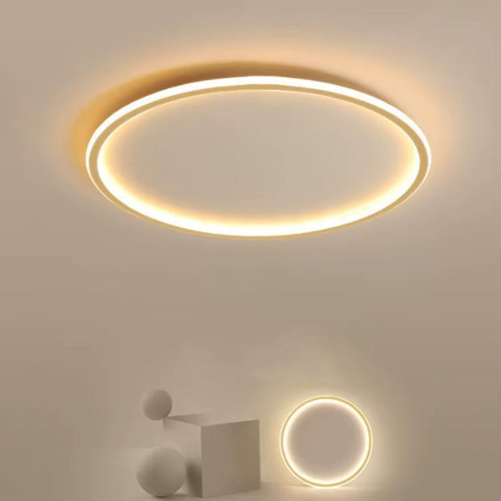 Moderne ronde LED plafondlamp, ideaal voor minimalistisch interieur.