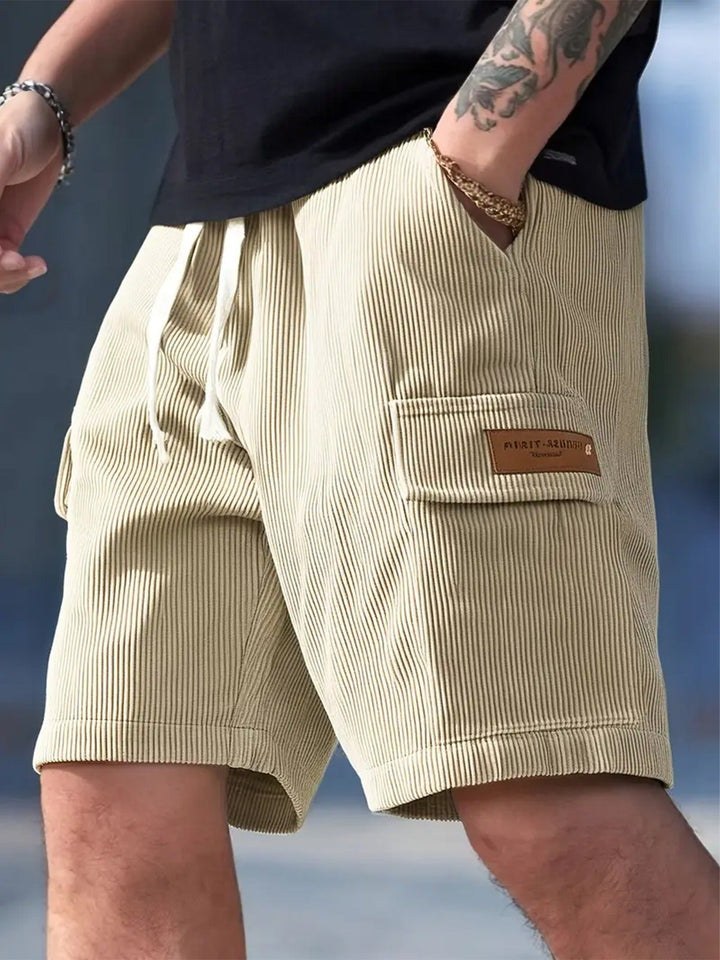 Heren urban comfort bermuda short met trekkoord, ideaal voor zomerse casual dagen en vrijetijd.